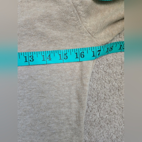 Esprit V-Neck Cotton Sweater Tan with Red, Yellow, Argyle. Size Amall - Picture 8 of 9